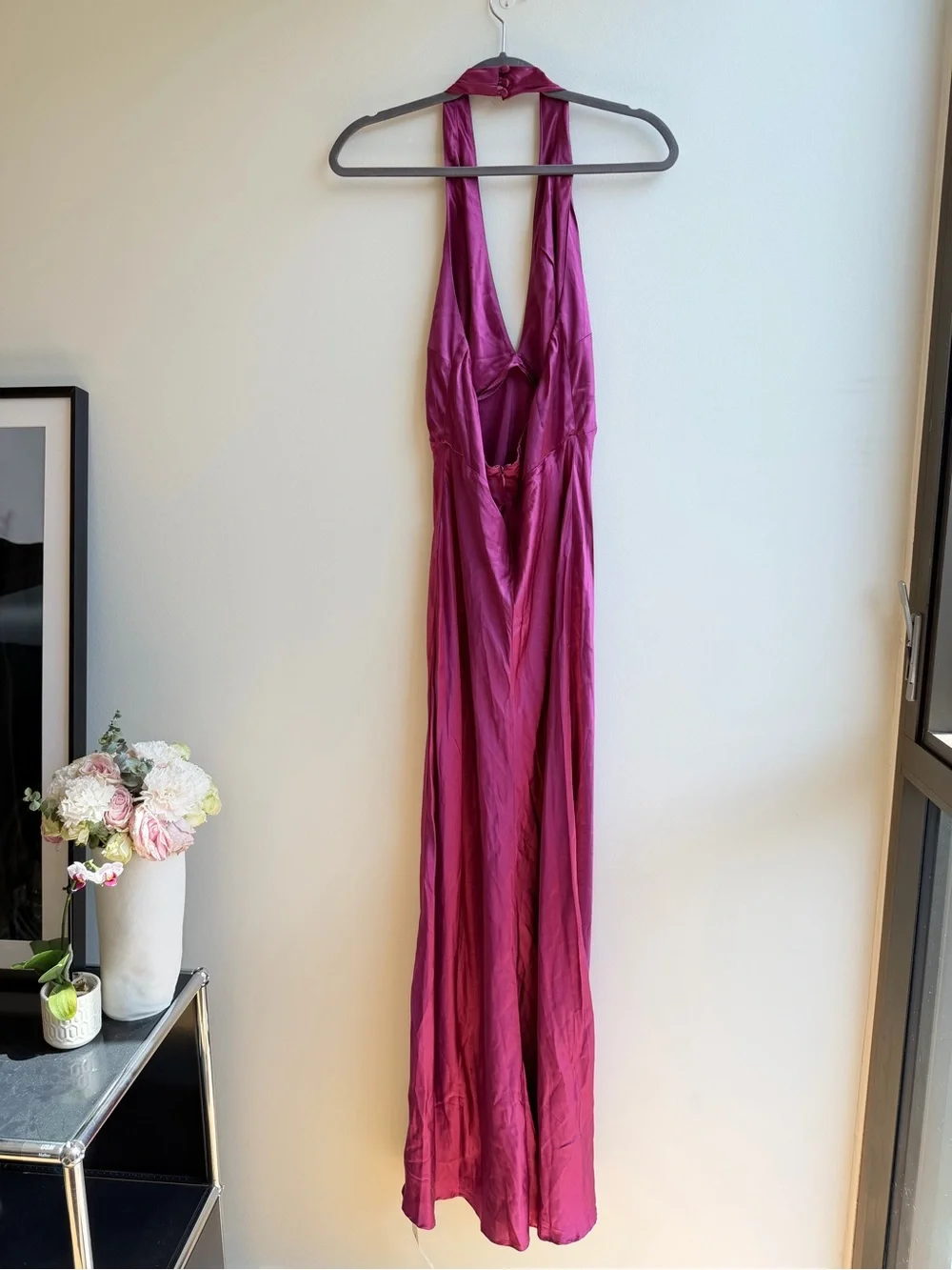 NWT NEW Reformation Daniela Silk Dress | Hibiscus Pink Magenta | US 6 - Picture 12 of 17